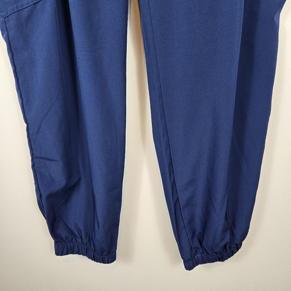 Be Kind Blue Scrub Jogger Elastic Drawstring Pull On Pants Womens Size XL - Picture 9 of 16